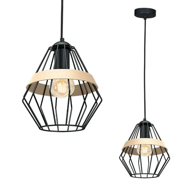 Lampa loft wisząca CLIFF BLACK MLP5524 - Milagro