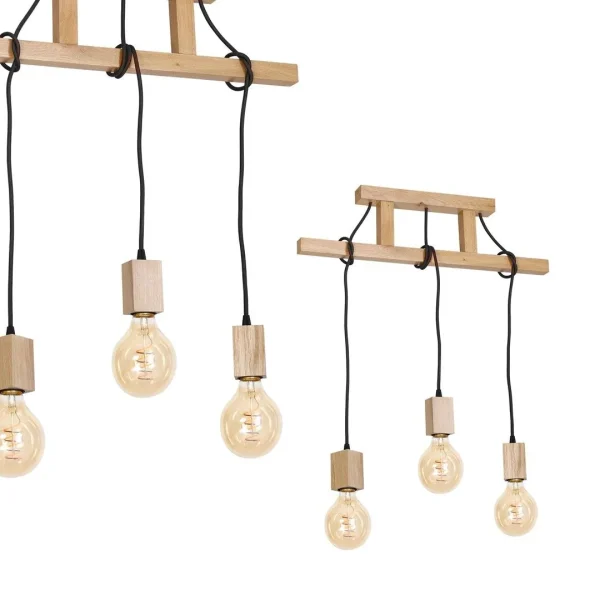 Lampa nad stół drewniana Wisząca JACK 3xE27 MLP582- Milagro
