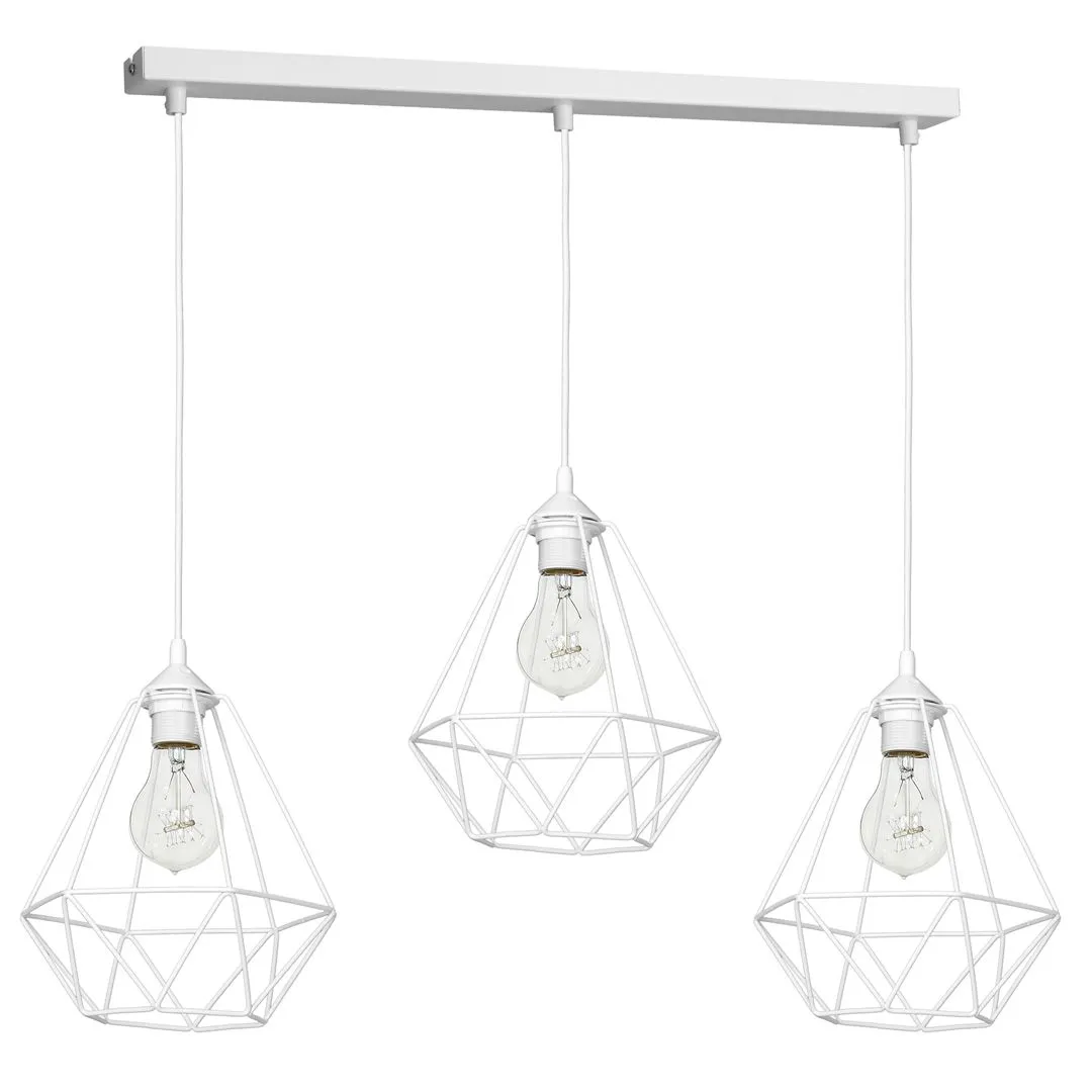 Lampa loft wisząca BASKET biała MLP7213 - Milagro