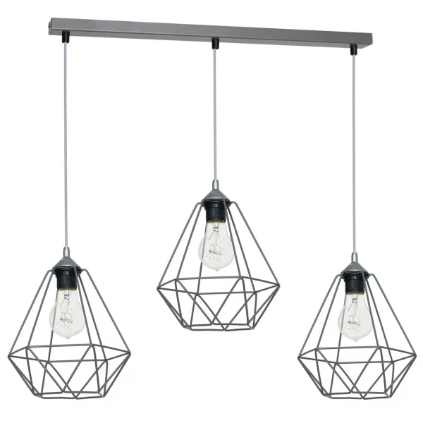Lampa loft wisząca BASKET szara MLP7217 - Milagro