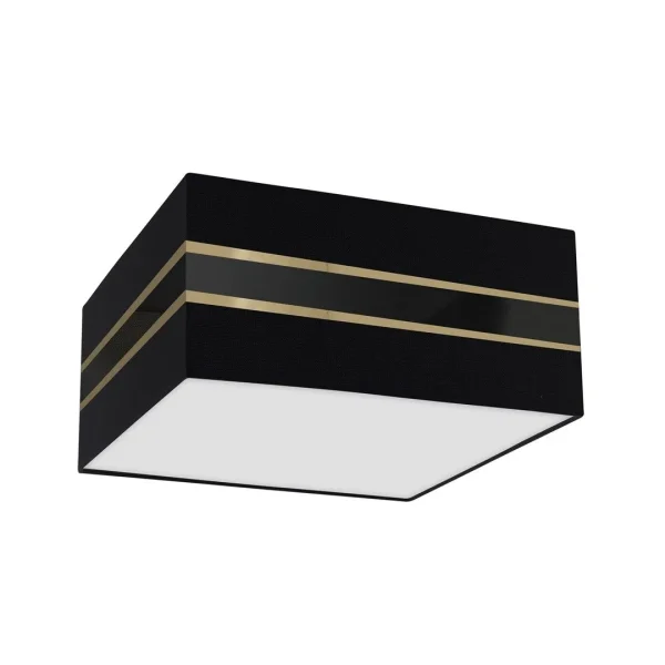Lampa sufitowa Kwadrat ULTIMO BLACK 2xE27 40cm MLP7336- Milagro
