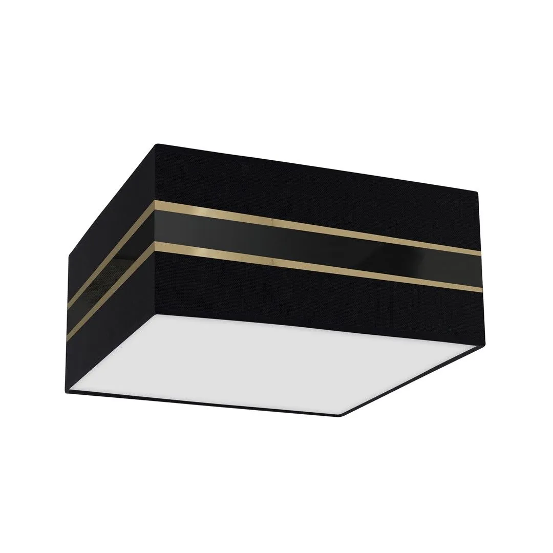 Lampa sufitowa Kwadrat ULTIMO BLACK 2xE27 40cm MLP7336- Milagro