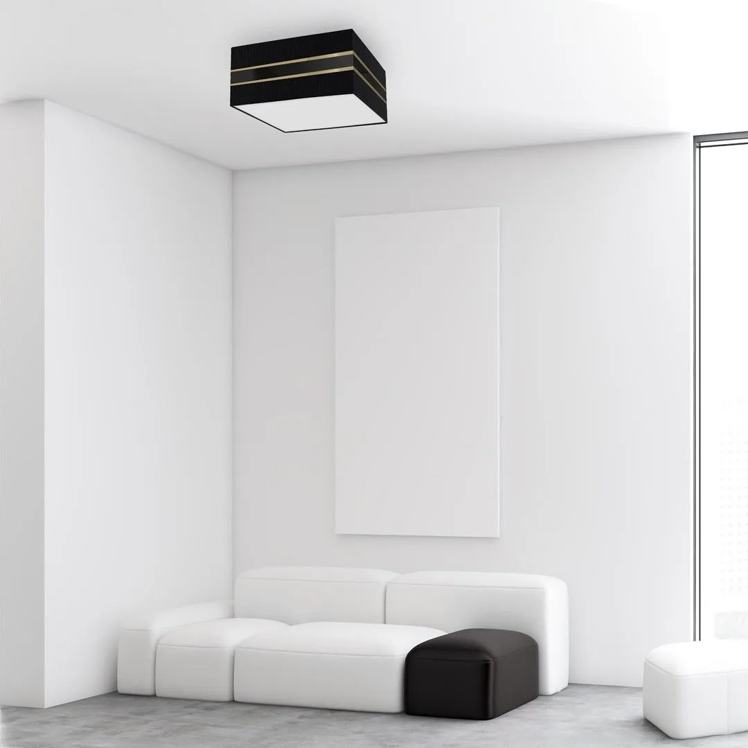 Lampa sufitowa Kwadrat ULTIMO BLACK 2xE27 40cm MLP7336- Milagro - obrazek 3