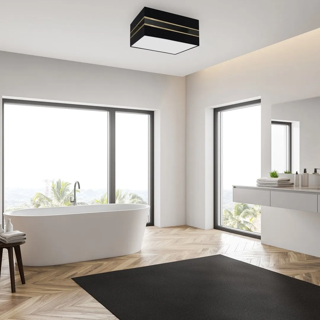 Lampa sufitowa Kwadrat ULTIMO BLACK 2xE27 40cm MLP7336- Milagro - obrazek 6
