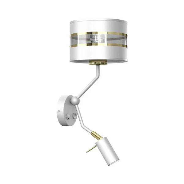 Kinkiet nowoczesny ULTIMO WHITE 1xE27 1x mini GU10 MLP7346- Milagro