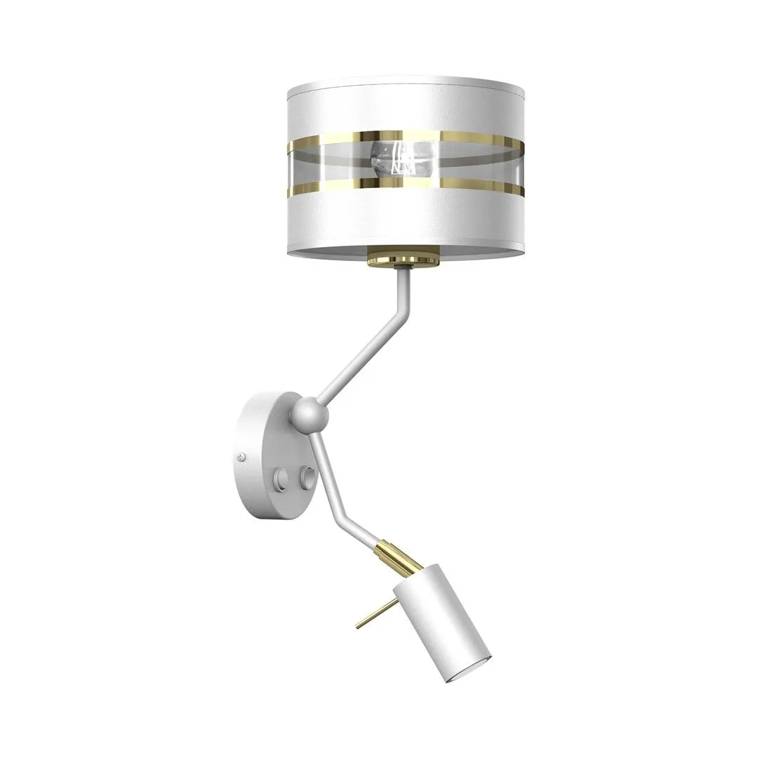 Kinkiet nowoczesny ULTIMO WHITE 1xE27 1x mini GU10 MLP7346- Milagro