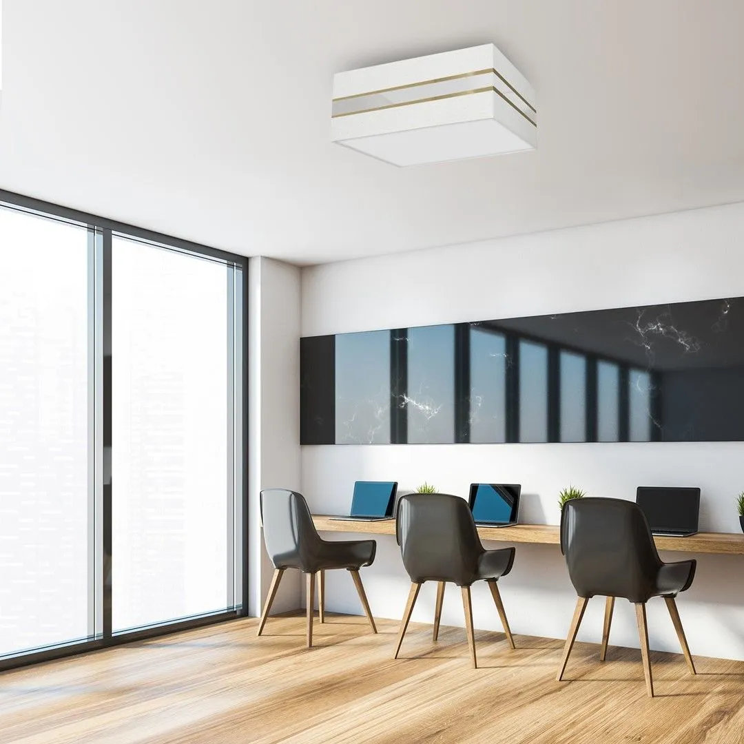 Lampa sufitowa Kwadrat ULTIMO WHITE 3xE27 50cm MLP7348- Milagro - obrazek 4