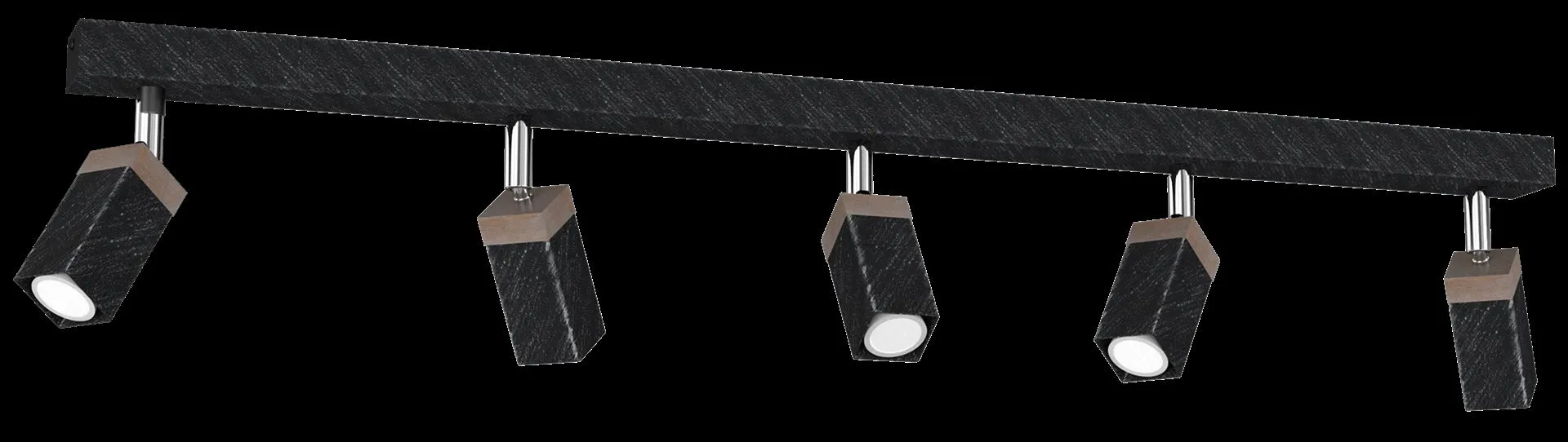 Lampa sufitowa SOLO SAWN BLACK - PATINATED WOOD 5x mini GU10 MLP7474- Milagro - obrazek 8