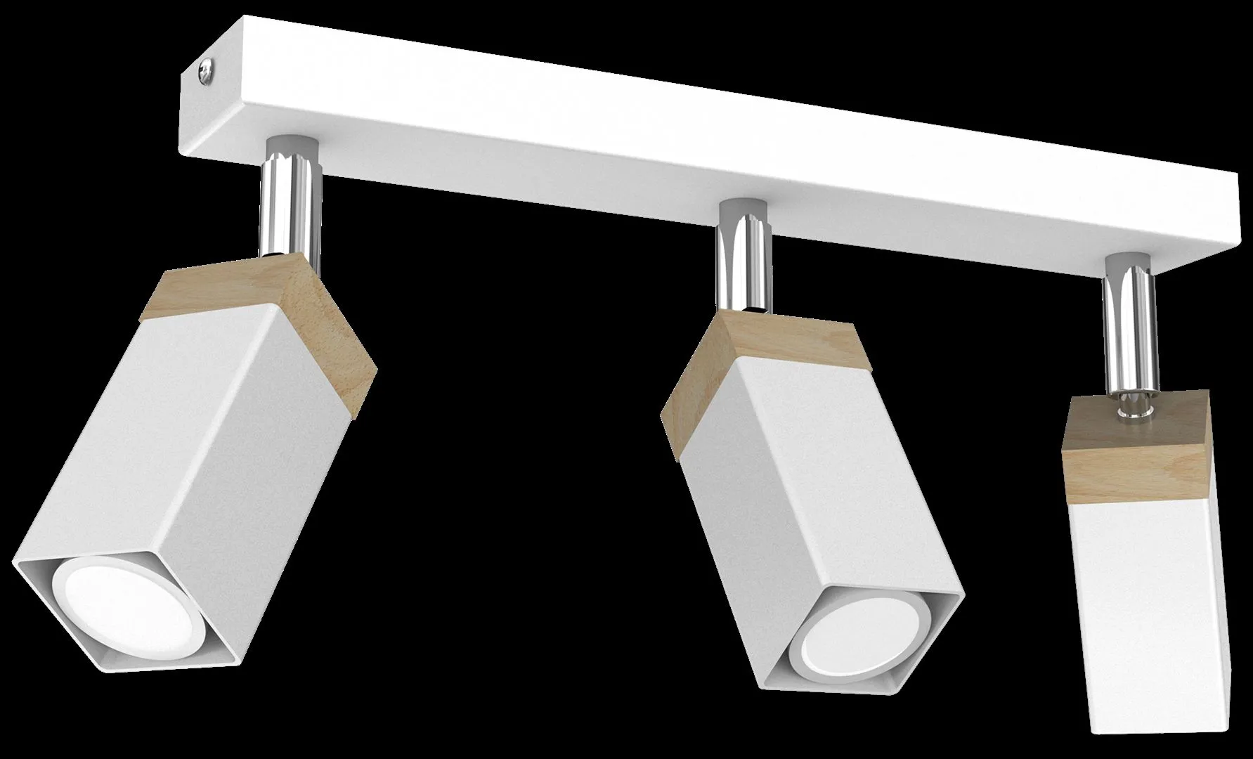 Lampa sufitowa SOLO SAWN WHITE - PATINATED WOOD 3x mini GU10 MLP7479- Milagro - obrazek 6