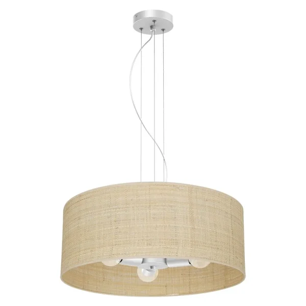 Lampa wisząca abażur MARSHALL WHITE - RATTAN 3xE27 MLP7490- Milagro
