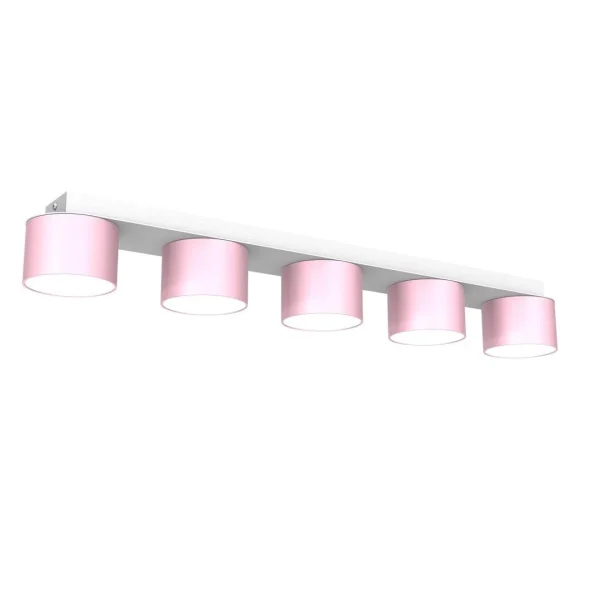Lampa sufitowa nowoczesna DIXIE Pink-White 5xGX53 MLP7557- Milagro