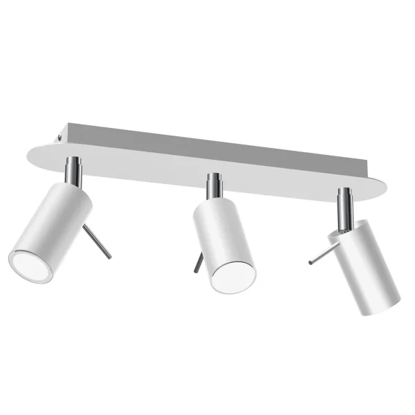 Lampa sufitowa PRESTON WHITE-CHROME 3x mini GU10 MLP7616- Milagro