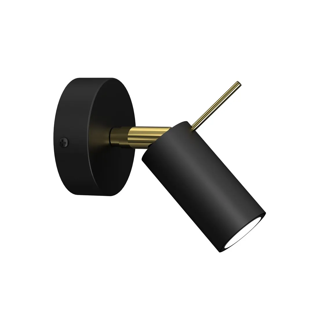 Kinkiet nowoczesny PRESTON GOLD-BLACK 1x mini GU10 MLP7634- Milagro
