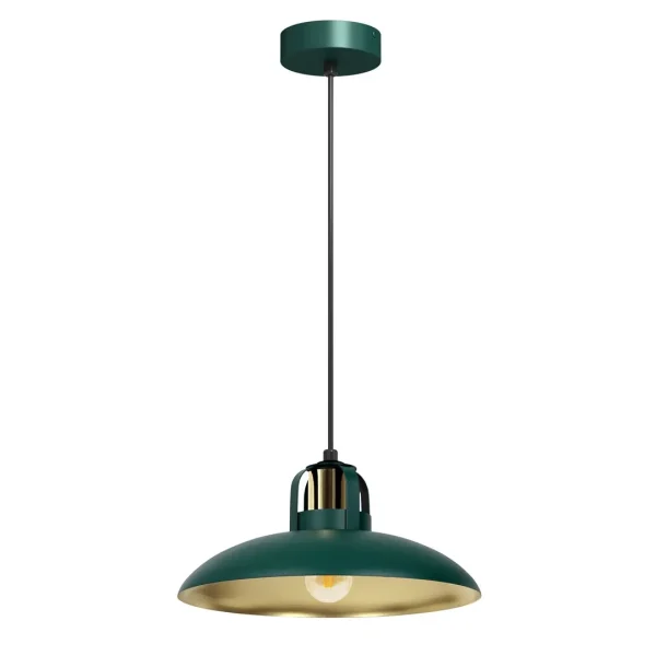Lampa loft wisząca FELIX GREEN-GOLD 1xE27 MLP7709- Milagro