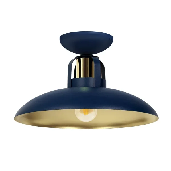 Lampa sufitowa loft FELIX NAVY BLUE-GOLD 1xE27 MLP7713- Milagro