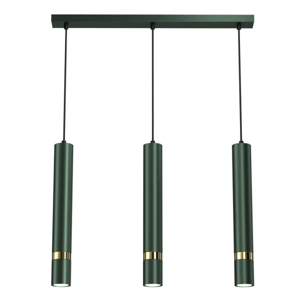 Lampa nad stół wisząca nowoczesna JOKER GREEN-GOLD 3xGU10 MLP7721- Milagro