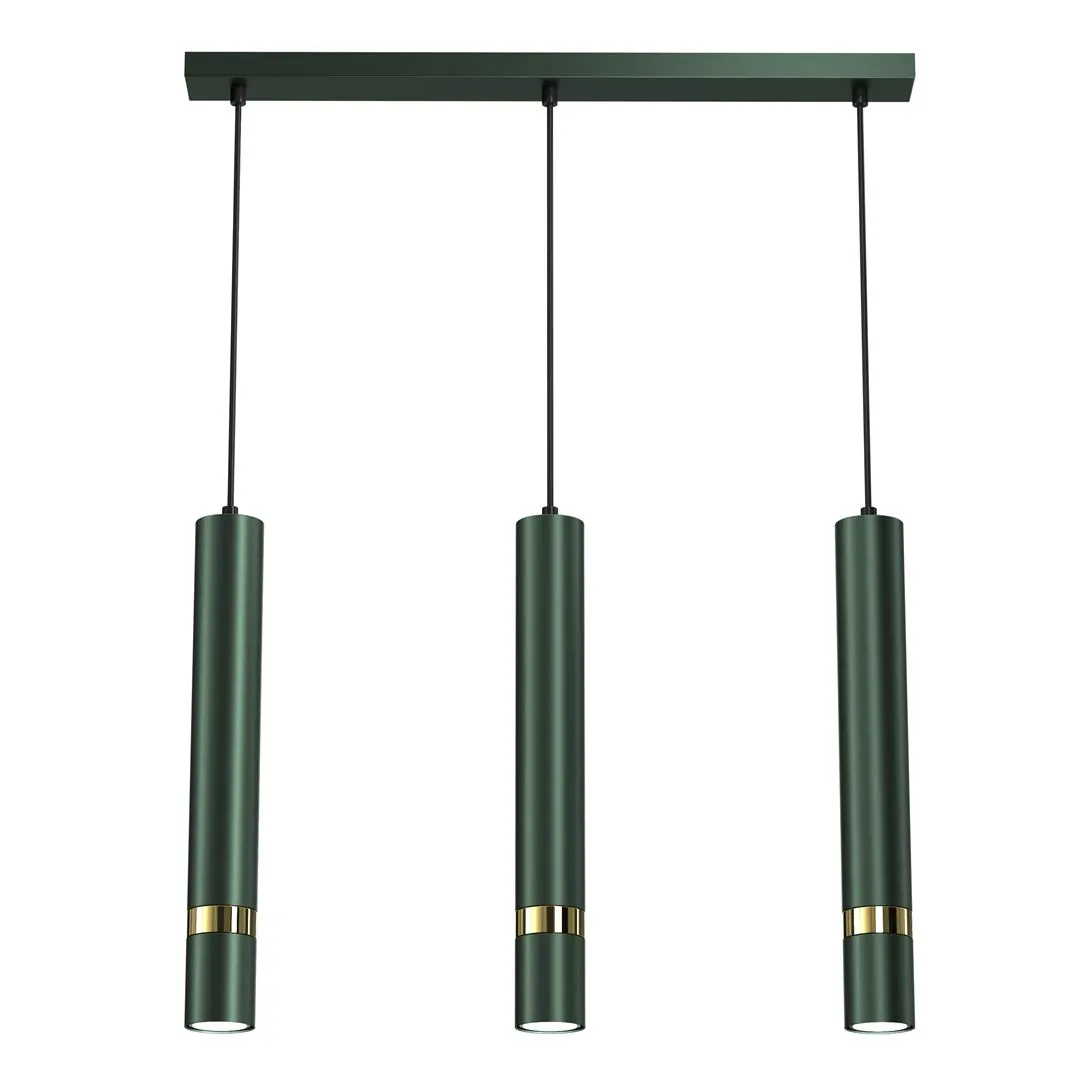 Lampa nad stół wisząca nowoczesna JOKER GREEN-GOLD 3xGU10 MLP7721- Milagro