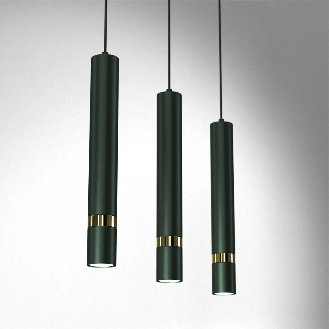 Lampa nad stół wisząca nowoczesna JOKER GREEN-GOLD 3xGU10 MLP7721- Milagro - obrazek 2