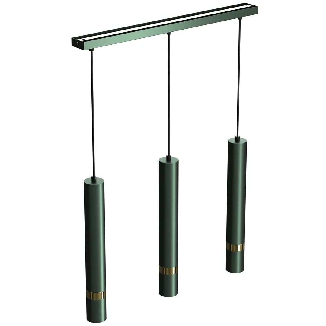 Lampa nad stół wisząca nowoczesna JOKER GREEN-GOLD 3xGU10 MLP7721- Milagro - obrazek 3