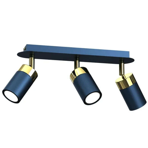 Lampa sufitowa JOKER NAVY BLUE-GOLD 3xGU10 MLP7724- Milagro