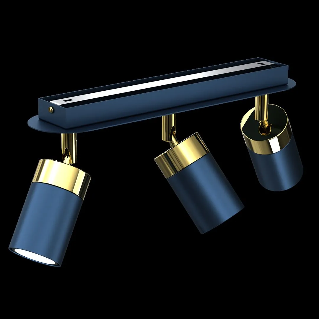 Lampa sufitowa JOKER NAVY BLUE-GOLD 3xGU10 MLP7724- Milagro - obrazek 6
