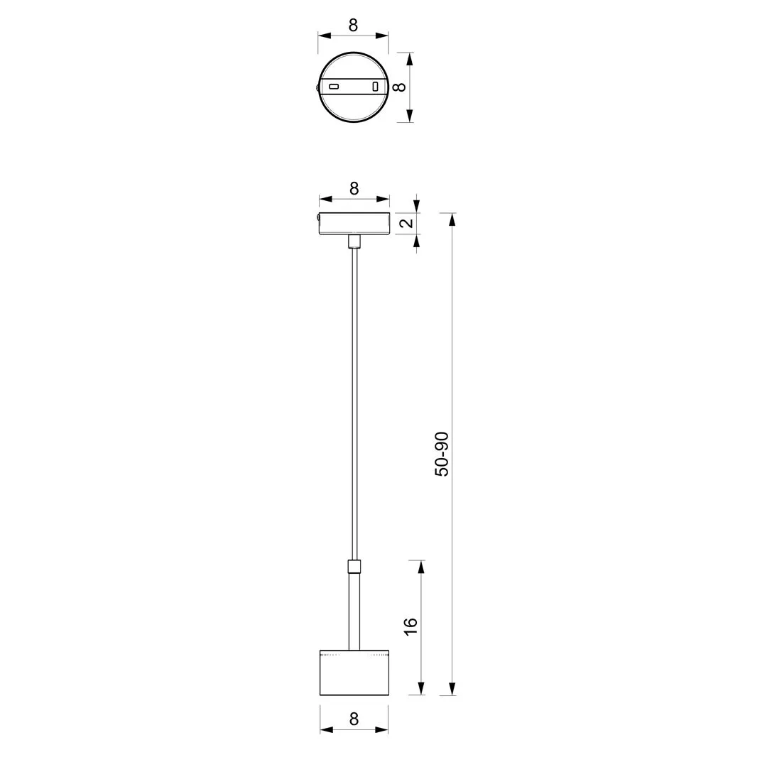 Lampa wisząca nowoczesna ARENA WHITE-GOLD 1xGX53 MLP7754- Milagro - obrazek 5