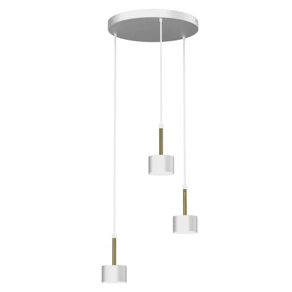 Lampa nad stół wisząca nowoczesna ARENA WHITE-GOLD 3xGX53 MLP7756- Milagro
