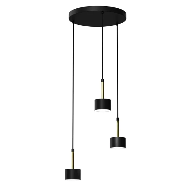 Lampa nad stół wisząca nowoczesna ARENA BLACK-GOLD 3xGX53 MLP7762- Milagro