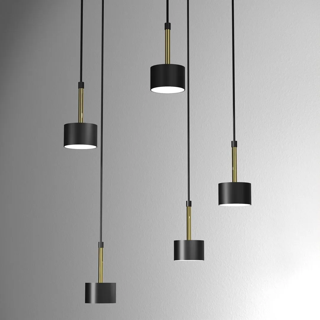 Lampa wisząca nowoczesna ARENA BLACK-GOLD 5xGX53 MLP7763- Milagro - obrazek 2