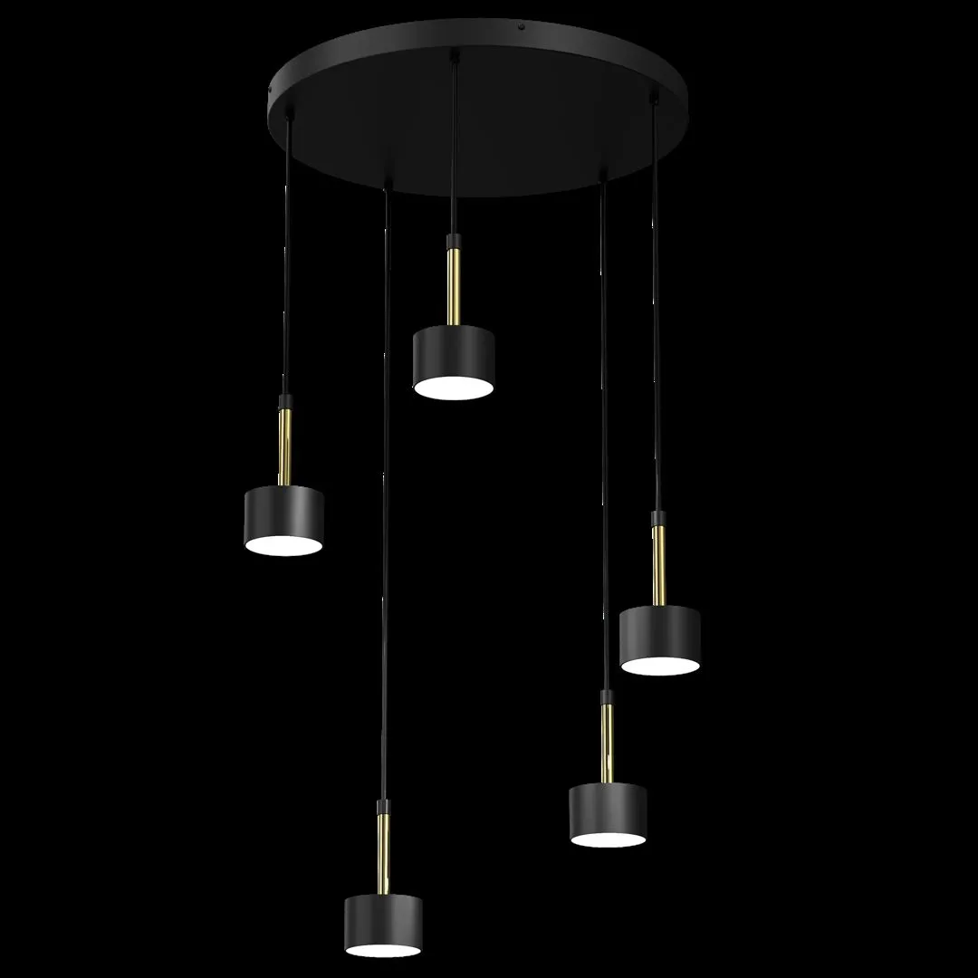 Lampa wisząca nowoczesna ARENA BLACK-GOLD 5xGX53 MLP7763- Milagro - obrazek 6
