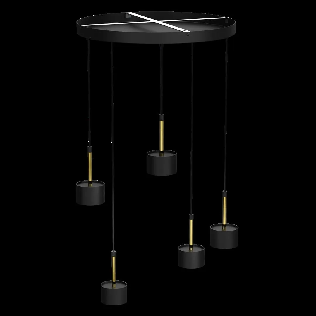 Lampa wisząca nowoczesna ARENA BLACK-GOLD 5xGX53 MLP7763- Milagro - obrazek 7