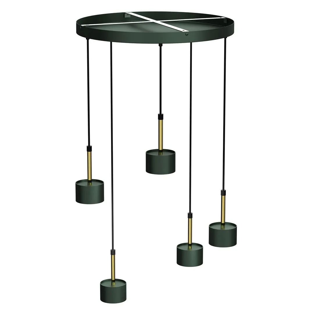 Lampa wisząca nowoczesna ARENA GREEN-GOLD 5xGX53 MLP7769- Milagro - obrazek 3