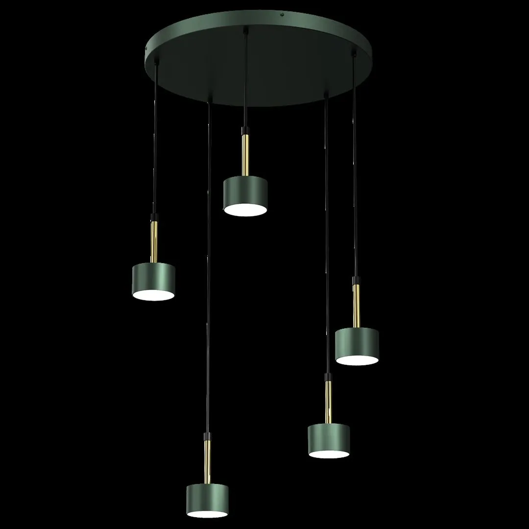 Lampa wisząca nowoczesna ARENA GREEN-GOLD 5xGX53 MLP7769- Milagro - obrazek 6