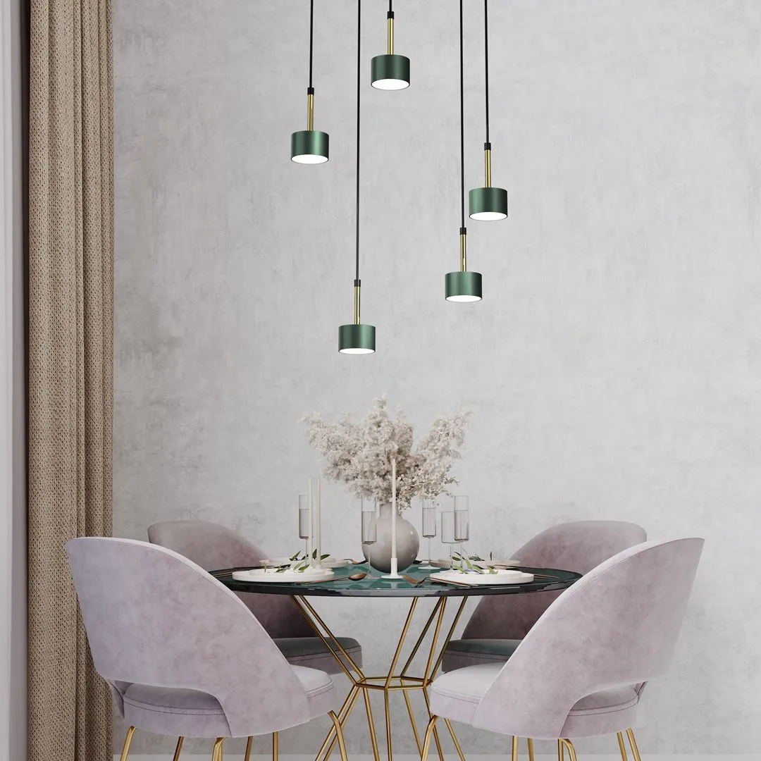 Lampa wisząca nowoczesna ARENA GREEN-GOLD 5xGX53 MLP7769- Milagro - obrazek 8