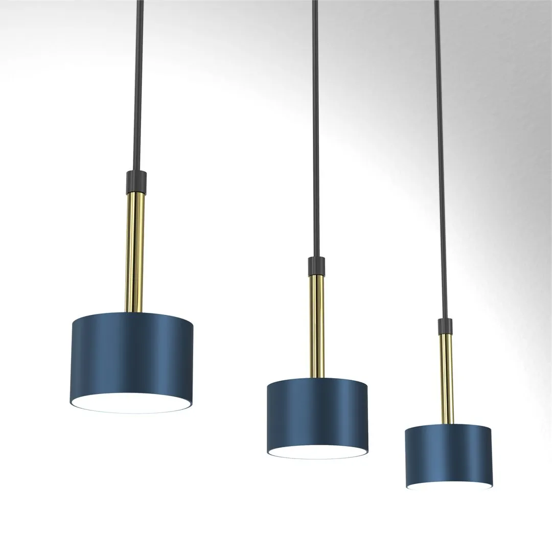 Lampa nad stół wisząca nowoczesna ARENA BLUE-GOLD 3xGX53 MLP7773- Milagro - obrazek 2