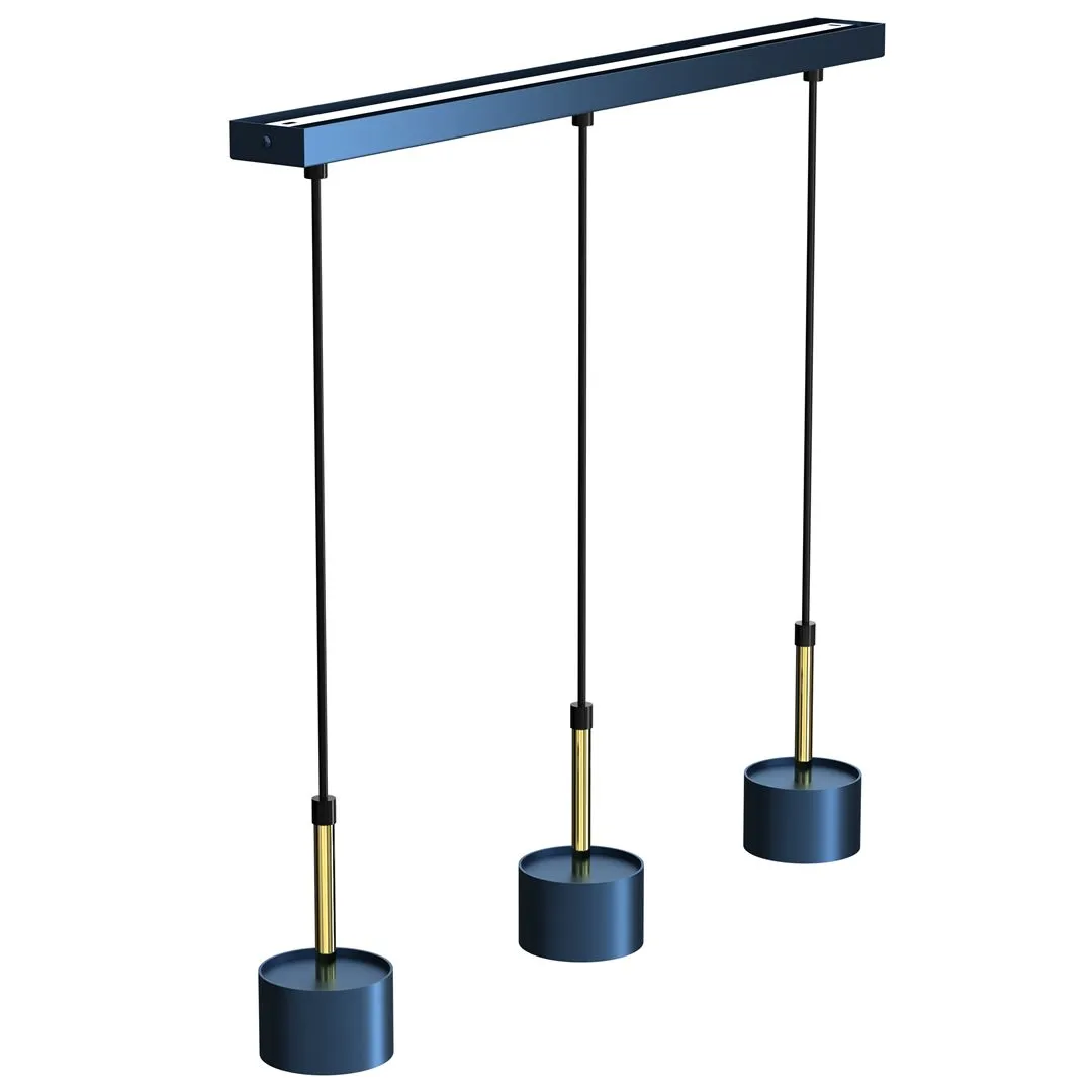 Lampa nad stół wisząca nowoczesna ARENA BLUE-GOLD 3xGX53 MLP7773- Milagro - obrazek 3