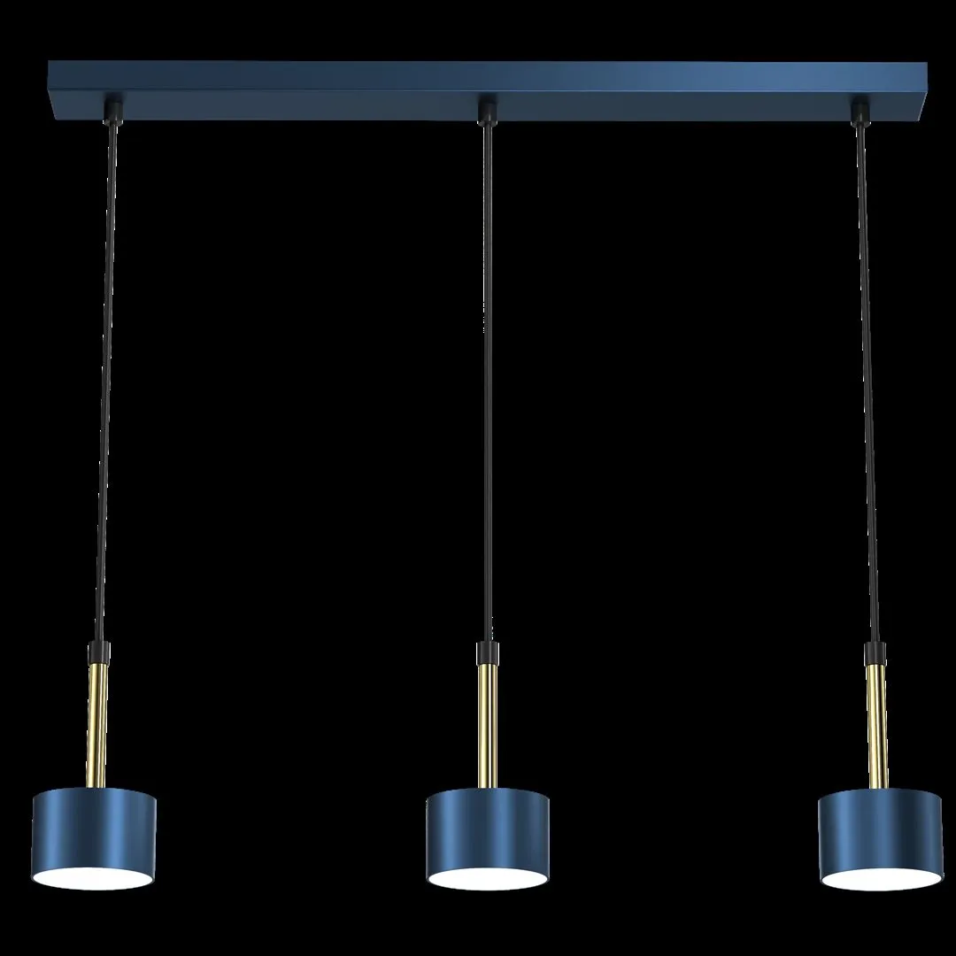 Lampa nad stół wisząca nowoczesna ARENA BLUE-GOLD 3xGX53 MLP7773- Milagro - obrazek 6