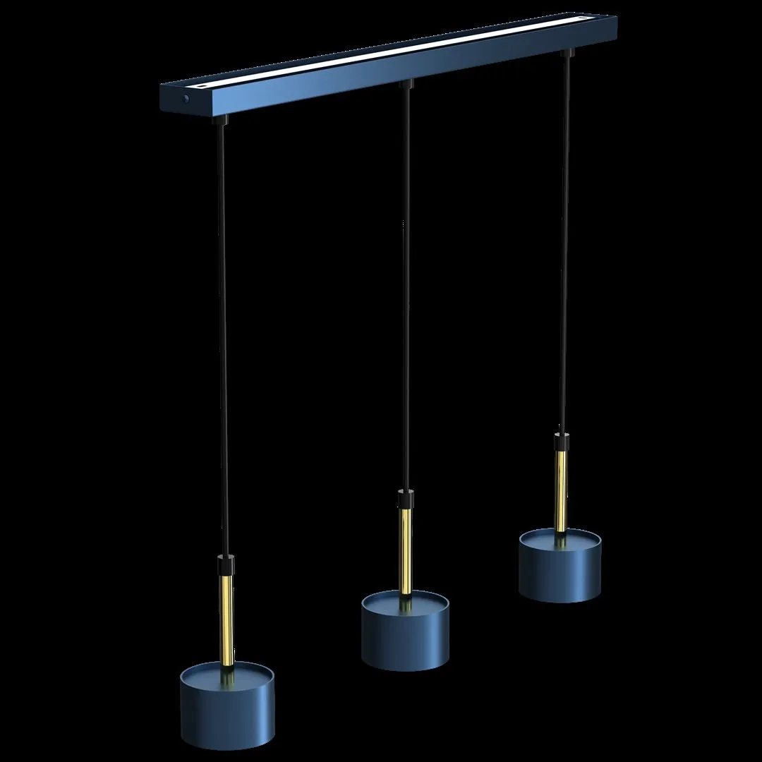 Lampa nad stół wisząca nowoczesna ARENA BLUE-GOLD 3xGX53 MLP7773- Milagro - obrazek 7