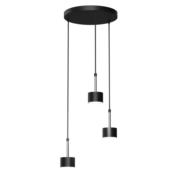 Lampa nad stół wisząca nowoczesna ARENA BLACK-SILVER 3xGX53 MLP7786- Milagro