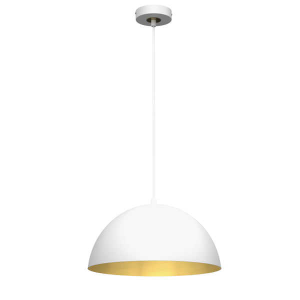 Lampa wisząca BETA WHITE/GOLD 1xE27 35cm MLP7897 - Milagro