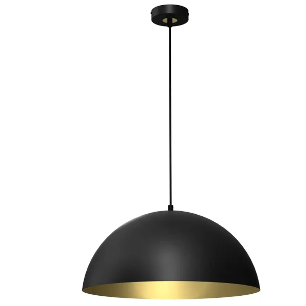 Lampa loft wisząca BETA BLACK-GOLD 1xE27 45cm MLP7973- Milagro