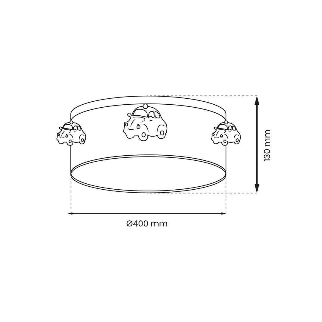 Lampa sufitowa dziecięca AUTOMOBILE 2xE27 MLP8285- Milagro - obrazek 5