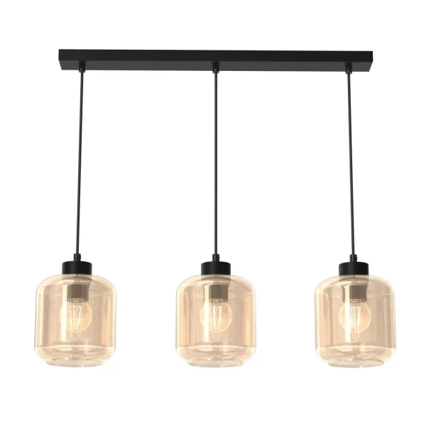 Lampa nad stół wisząca nowoczesna SOMBRA AMBER 3xE27 MLP8371- Milagro