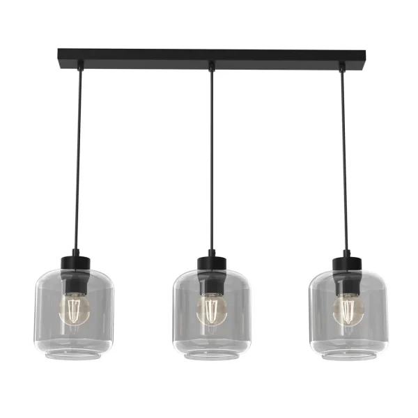 Lampa nad stół wisząca nowoczesna SOMBRA SMOKED 3xE27 MLP8374- Milagro