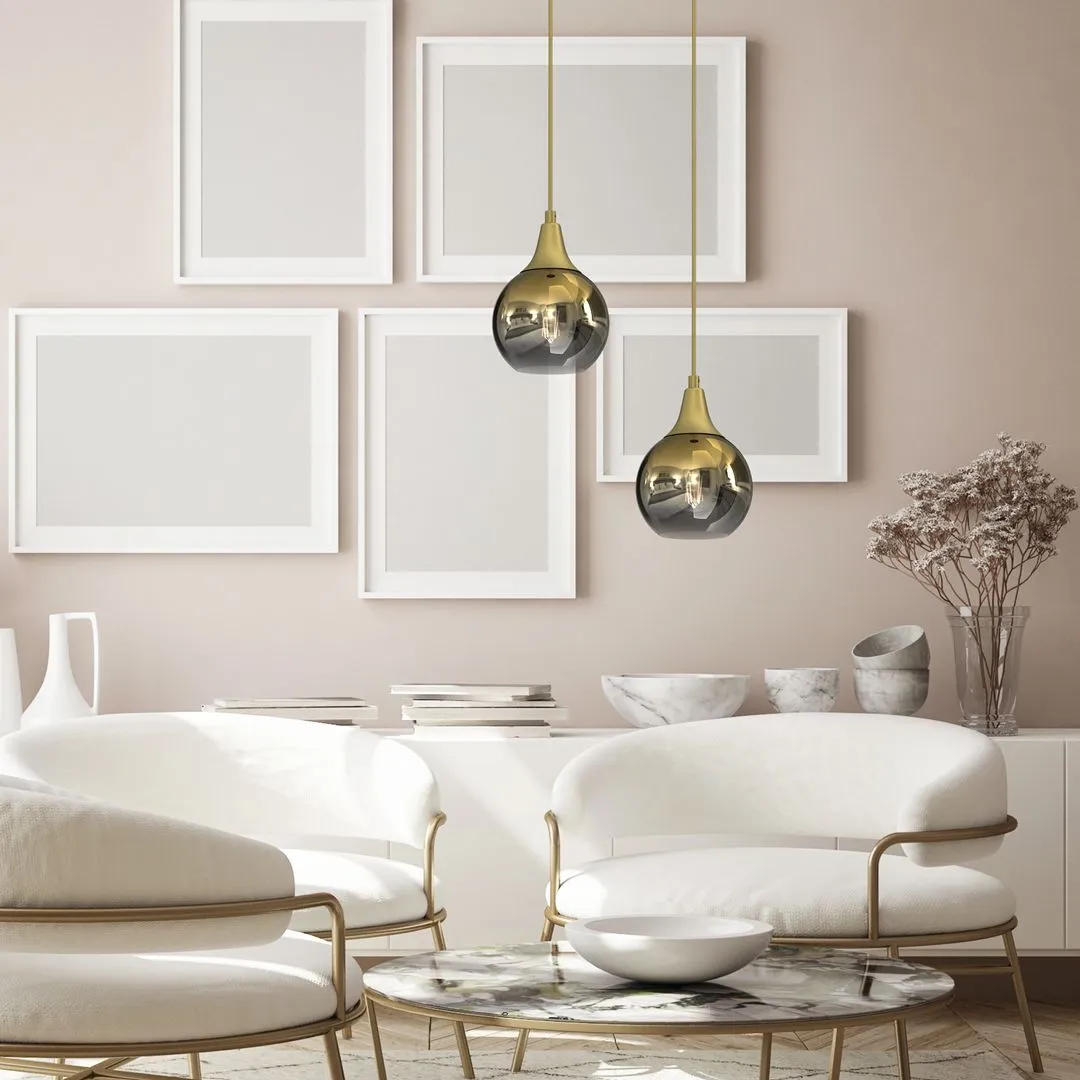 Lampa wisząca nowoczesna MONTE GOLD fi 150 1xE27 MLP8401- Milagro - obrazek 4