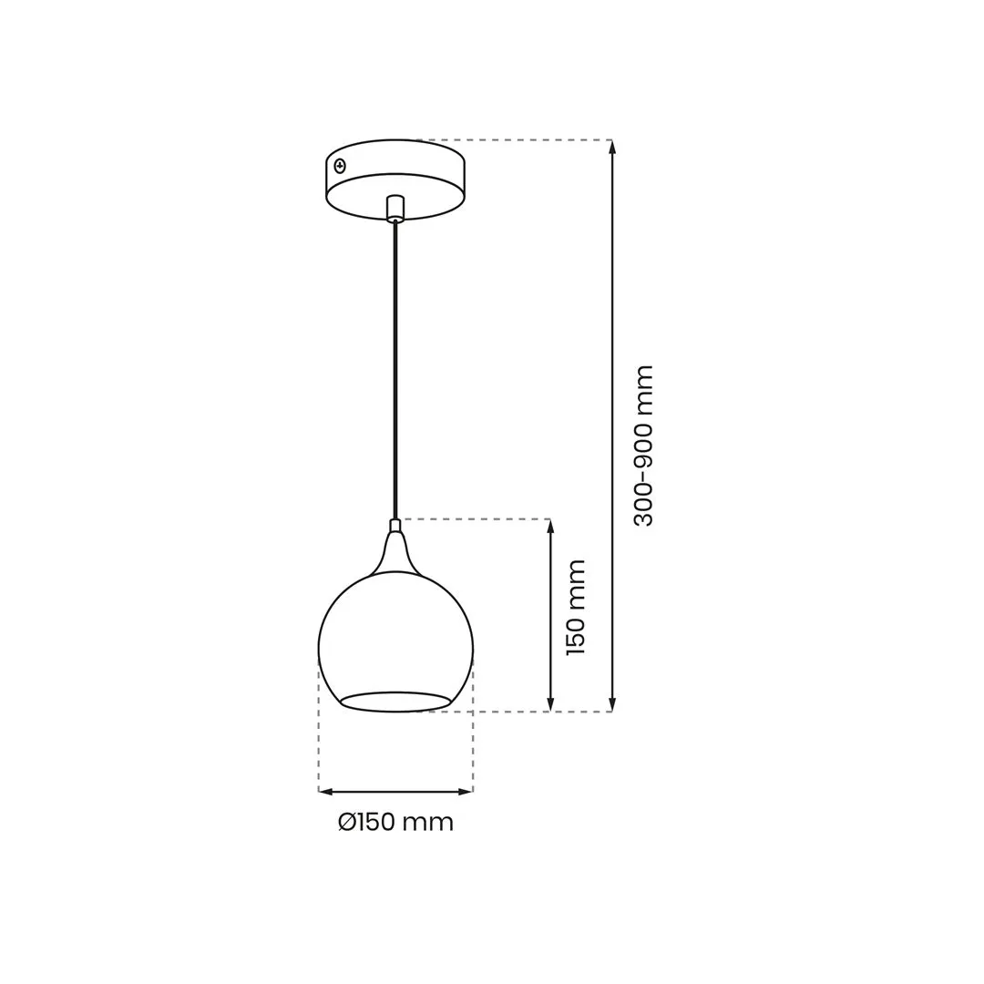 Lampa wisząca nowoczesna MONTE GOLD fi 150 1xE27 MLP8401- Milagro - obrazek 6