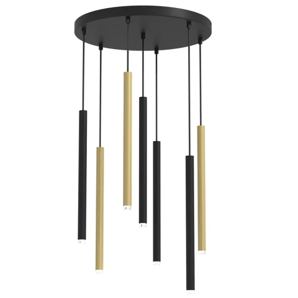 Lampa wisząca nowoczesna MONZA BRASS 7xG9 max 8W LED MLP8843 - Milagro