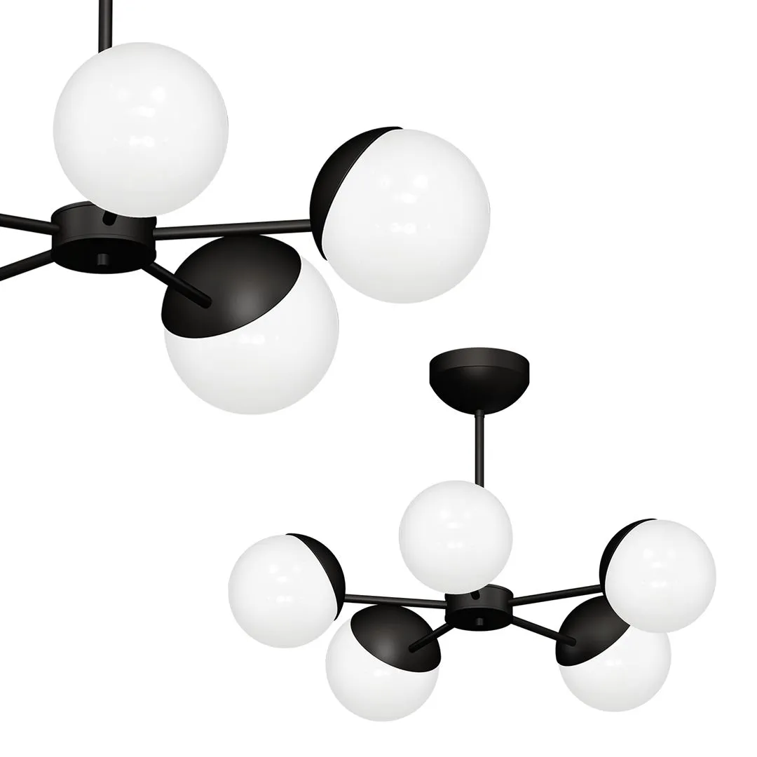 Lampa wisząca nowoczesna SFERA BLACK MLP8866 - Milagro