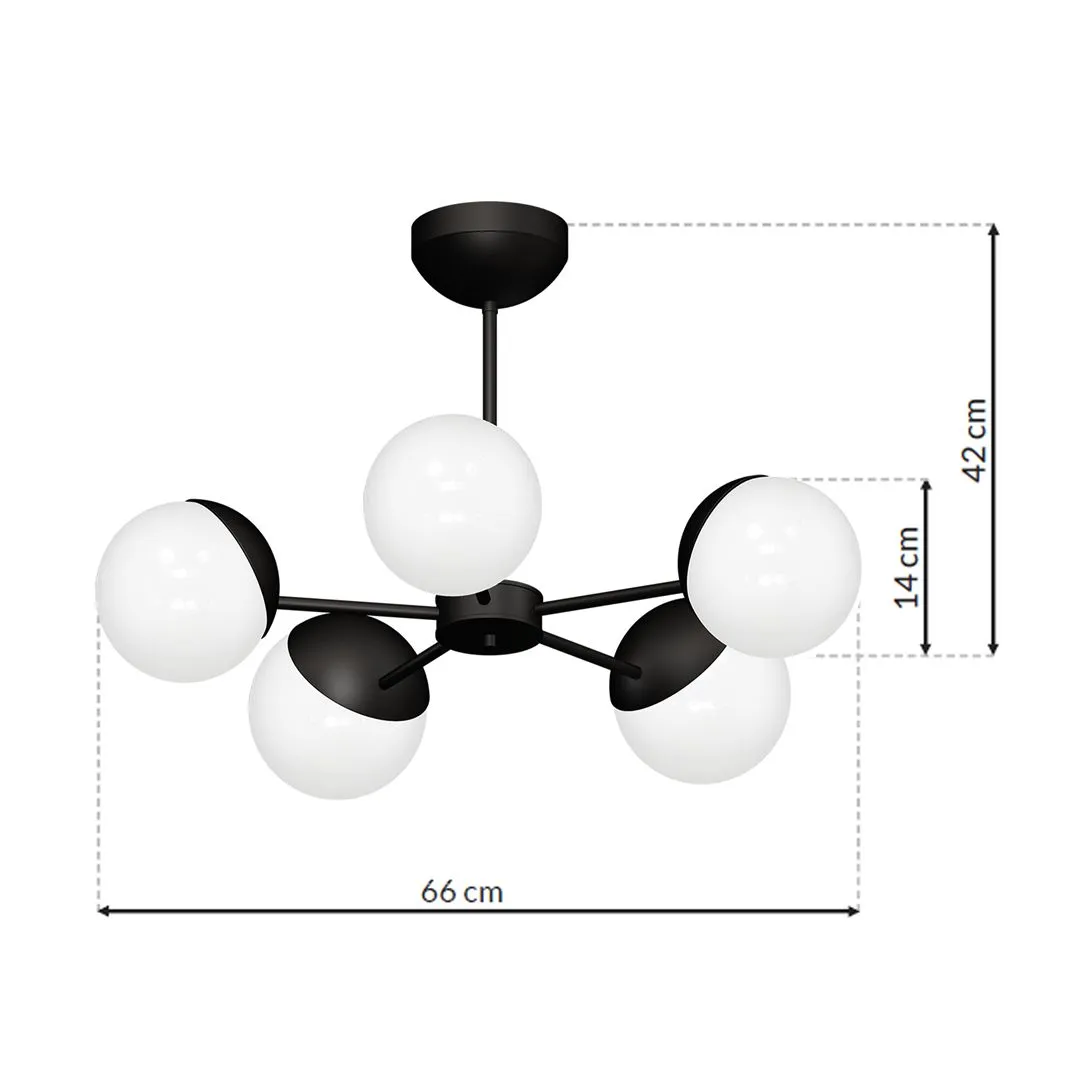 Lampa wisząca nowoczesna SFERA BLACK MLP8866 - Milagro - obrazek 9