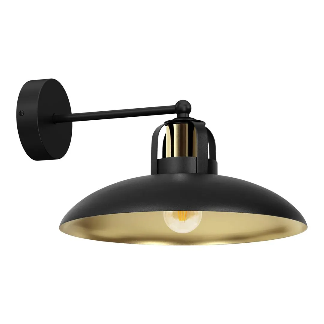 Kinkiet loft FELIX BLACK/GOLD 1xE27 MLP8904 - Milagro